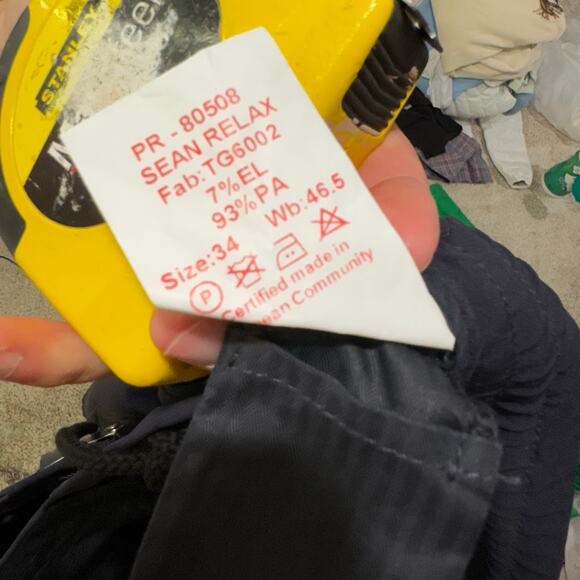 NEW Borelio Men’s Dress Pants 34 Sean Relax Fit Navy Blue Stretch Waist Band - Picture 6 of 8